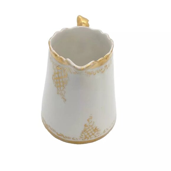 Vintage White & Gold Hand Painted Creamer - Picture 3 of 5